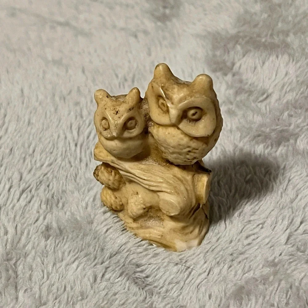 Owls Resin Pair italian Figurine Wony Ltd Italy‎ 2.5